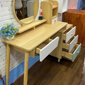 Bàn trang điểm hiện đại phong cách Bắc Âu với chân gỗ
